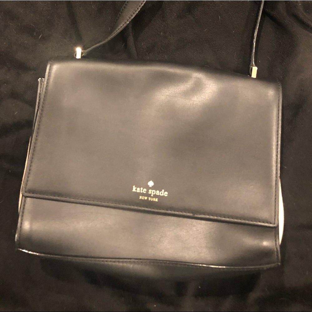 Black and nude Kate Spade shoulder bag